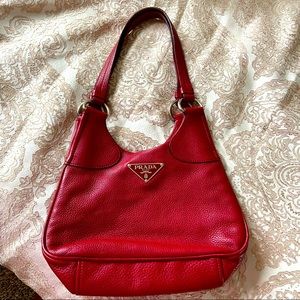 PRADA | timeless red leather bag